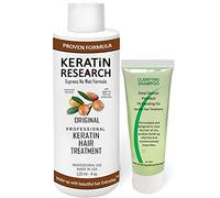 Kit brésilien complexe de traitement à la kératine pour cheveux - Résultats professionnels - Lisse les cheveux lisses et sans frisottis instantanément avec de l'huile d'argan sans formaldéhyde
