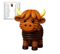 Kit Bricolage Créatif Vache en Boutons Animaux Suspendus Souvenirs De Fêtes | Décorations de Noël Animaux en Boutons pour Cheminée Appui de Fenêtre Porte Salon Chambre Fête UN