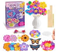 Kit bricolage fleurs enfant loisirs créatifs cadeau fille 4-10 ans - 1 set, multicolore, universel - kit créatif enfant fle Lumiryn