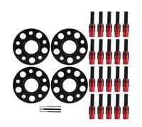 Kit Bride D'entretoises Roue Centrées Sur Moyeu 0,6 Pouces + 0,8 Pouces Avec Remplacement Boulons Pour BMW Série 1 2 3 X1 X2 X3 Élargisseurs Voie Aluminium(Rouge)