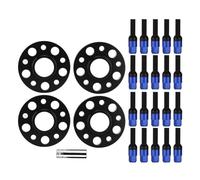Kit Bride D'entretoises Roue Centrées Sur Moyeu 0,6 Pouces + 0,8 Pouces Avec Remplacement Boulons Pour BMW Série 1 2 3 X1 X2 X3 Élargisseurs Voie Aluminium(Bleu)
