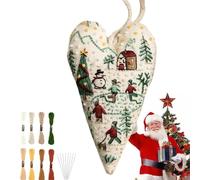 Kit Broderie Coeur Décoration Natalina | Apprendre L'Art De La Broderie | Complet pour Art Voyage Relax Loisirs Décoration Murs Activités Domestiques