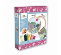 Kit broderie créative - SYCOMORE - Lovely Box Broderie Paysage - Cercle à broder - Fils coton