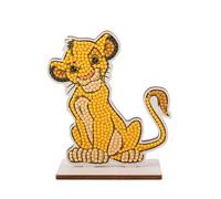 Kit broderie diamant - CRYSTAL ART - Figurine Simba - Strass multicolores - Dès 6 ans - Kit complet créatif