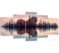 Kit Broderie Diamant Violoncelle Carré 5 Pièces, Paysage Diamond Painting Grand Format 100x50cm, 5D DIY Tableau Multi Panneaux Strass Point de Croix, Loisir Créatif Adulte, Décoration Murale W5-581
