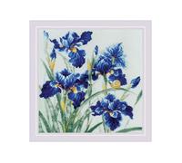 RIOLIS Counted Cross Stitch Kit 11.75"X11.75"-Blue Irises (14 Count)