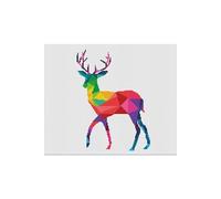 Kit Broderie Point De Croix Marie Coeur - Cerf Multicolore