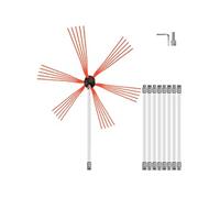 Kit Brosse de Ramonage Poêle à Pellet Canne de Ramonage en Nylon 9 Tiges