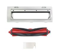 Kit brosse principale de rechange et couvercle compatible avec Roborock Q10 S5, Q10 X5, Q10 PF, Q10 VF, Q10 S5+, Q10 X5+, accessoire pour aspirateur robot, 1 couvercle de brosse (blanc) + 1 brosse