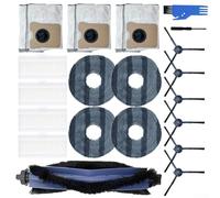 Kit brosse principale et brosse latérale de rechange avec papier filtre, serpillères, sacs et brosse de nettoyage pour aspirateur robot Eufy pour aspirateur Omni C20