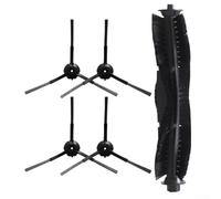 Kit brosse principale et brosses latérales pour aspirateur robot Neabot N1, N1 Plus, N1+ - Kit de nettoyage de rechange avec patins en caoutchouc, compatible avec les séries N1