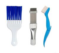 Kit Brosses Condenseur pour radiateur 3pcs Métal Kit Brosses | Acier inoxydable, redresse les ailettes, nettoie pour en profondeur, kit 3 , durable