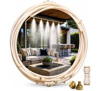 Kit Brumisateur Terrasse Extérieur 10 Mètres 7 Buses inox Incluses+Raccords+Clips Prêt à Poser Rafraîchissement Extérieur Immédiat
