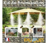 Kit brumisation avec 5 buses en laiton et tuyau PVC renforcé 2,5 M FAUQUET