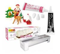 Kit bûche de Noël enchantée + Stylo de glaçage noir Scrapcooking