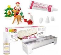 Kit bûche de Noël irisée dorée