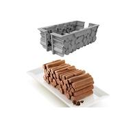 Kit bûche forêt 24x10 cm - - Gris - Silicone