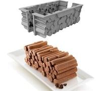 Kit moule à bûche en silicone Forêt Silikomart
