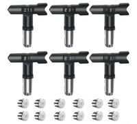 Kit Buses Acier Trempé pour Pulvérisateur pour airless - Buse Haute Précision Latex et Enduit - Résistant à l'Usure 4.3x1.1cm(6PCS)
