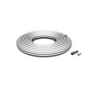 kit câble coaxial 20m avec fiches f et manchon tnt tv satellite bobine 20 mètres t