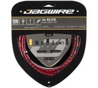 Kit cables et gaines pour derailleurs jagwire 2x elite link shift kit rouge
