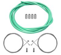 KIT CABLE GAINE DE FREIN VERT CELESTE "BIANCHI" AVANT ARRIERE VELO ROUTE VTT