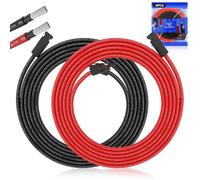 Kit Câble Panneau Solaire 3m - Rallonge Panneau Câble Solaire en Cuivre Étamé Résistant aux Intempéries à la Rouille, l’Oxydation - Câble Solaire 12 AWG - Fil Solaire 1,500V
