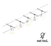 Kit cable wire LED système Sheela IP20 5x10W GU5,3 L.100 x l.10 x H.11,6 cm Paulmann chrome mat