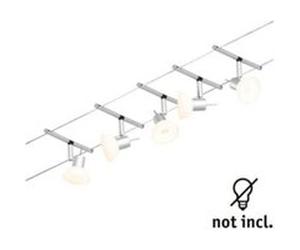 Kit cable wire LED système Sheela IP20 5x10W GU5,3 L.100 x l.10 x H.11,6 cm Paulmann chrome mat