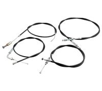 Kit câbles Bowden frein gaz starter compatible avec Puch Maxi S/N 50 2T AC | Longueurs en centimètres: avant 103, arrière 166, accélération environ 106 à coude 90°, départ 113; gaine interne PTFE lisse