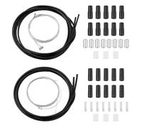 Kit Câbles Frein Dérailleur Vélo Universel VTT, Route & VAE | Double Embout | Kit Réparation Câbles Bowden Vélo Câbles Frein&Dérailleur avec Gaines PVC,O-Rings&Embouts Compatible VTT,Vélo de Route et VAE