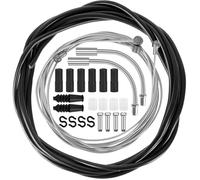 Kit Câbles Frein Vélo 2.5M - Universel, Câble Changement Vitesse + Transmission, 2 Équerres 90° - Pour VTT et Route noir PORTE-VELO