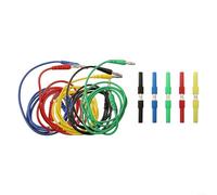 Kit Câbles Test Magnétiques 5pcs Connecteurs | pour cuivre pur souple, isolation silicone , connecteurs banane 4mm robustes, pour idéal électriciens