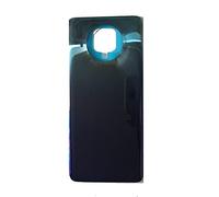 (KIT) Cache batterie + adhésif double face compatible avec XIAOMI MI MI 10T LITE 5G / M2007J17G verre arrière coque arrière + autocollant (bleu)