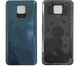 kit Cache-Batterie + adhésif Double Face Compatible pour Xiaomi Redmi Note 9 Pro/Note 9S M2003J6B2G - Pièce de Rechange en Verre arrière - Coque arrière + Autocollant (Grey)