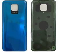 kit Cache-Batterie + adhésif Double Face Compatible pour Xiaomi Redmi Note 9 Pro/Note 9S M2003J6B2G Remplacement vitre arrière Back Cover arrière + Autocollant Bleu
