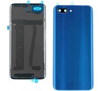 KIT Cache Batterie + adhésif Double Face + lentille Compatible pour Huawei Honor 10/COL-AL10, COL-L29, COL-L19 n.1 Verre arrière Cover + Autocollant + lentille avec Cadre (Bleu)