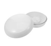Kit Cache Plafonnier Rond Blanc en Plastique, Étanche, Chambre | Montage Affleurant, Protection les Chocs, Entretien Locatif, pour Couvre-lampe et Ventilateur de Plafond