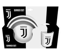 Kit cadeau 3 pièces assiette creuse + assiette plate +tasse dans une boîte cadeau fan sans BPA pour garçons, produit officiel pour Juventus