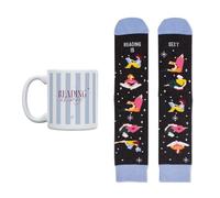 Kit Cadeau Reading is Sexy - Tasse + Chaussettes avec phrase amusante - Taille 36-41 - Pack pour lecteurs stylés