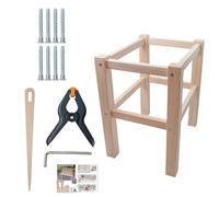 Kit Cadre Repose-Pieds Bois DIY | Convivial Et Éducatif Pour Les Débutants - Ensemble Structure Tabouret Marchepied À Monter Soi-Même - Pour Tissage Entrée Chevet Porte Cours D'Art Ateliers Et Studio