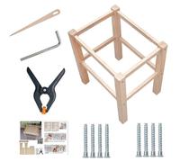 Kit Cadre Repose-Pieds Bois DIY,Convivial Pour Débutants, Multifonction - Ensemble Structure Tabouret Marchepied À Monter Soi-Même | Pour Projets Menuiserie Tissage Chevet Entrée Ateliers Cours Art