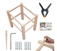 Kit Cadre Repose-Pieds Bois DIY | Polyvalent Et Facile Pour Débutants - Ensemble Structure Tabouret Marchepied À Monter Soi-Même,Pour Tissage Entrée Chevet Porte Cours D'Art Ateliers Et Studio