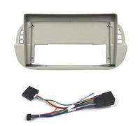 Kit Cadre Tableau Bord Autoradio Support Console Centrale Plaque Frontale pour Fiat 500 2007 2008 2009 2010 2011 2012 2013 2014 2015 CFCKHPTHAZ(Grey Cable canbus)