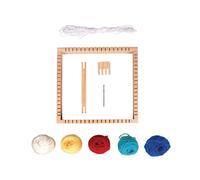 Kit Cadre Tissage Bois, Fsc 100%, Carrée, 23x23cm,Largeur Tissage 18cm, Boîte 1kit