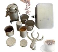 Kit café renversé - Camping vintage, set à café portable | Ornement de collection 14 x 9 x 6 cm, ustensiles de café de camping complets avec pour voyages, cérémonies, cuisine, préparation,
