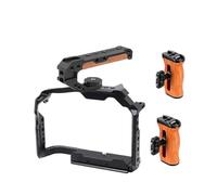 Kit Cage for Caméra, Compatible avec Les Stabilisateurs Panasonic GH7 Et GH6, Cadre De Protection for Cardan, Compatible avec Les Vis De Fixation Arri Et Poignée en Bois.(GH7 GH6 Full Kit)