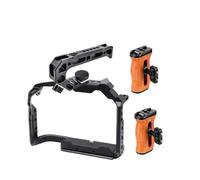 Kit Cage for Caméra, Compatible avec Les Stabilisateurs Panasonic GH7 Et GH6, Cadre De Protection for Cardan, Compatible avec Les Vis De Fixation Arri Et Poignée en Bois.(GH7 GH6 Cage Kit4)
