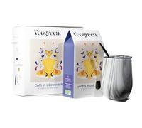 Kit Calebasse Yerba Maté | Tasse isotherme + Paille Bombilla traditionnelle + Couvercle type thermos | Gourde Idéale pour boire le Maté chaud | Double paroi en acier inoxydable (Mate+Cup-Marbre)