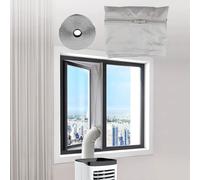 Kit Calfeutrage Climatiseur 400CM - Calfeutrage Fenetre Climatiseur pour Unités Mobiles, Compatible avec Climatiseur Mobile, Sèche-linge, Installation Facile (modèle zippé)
